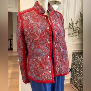 Silkland Woman’s 100% Silk Mandarin collar jacket